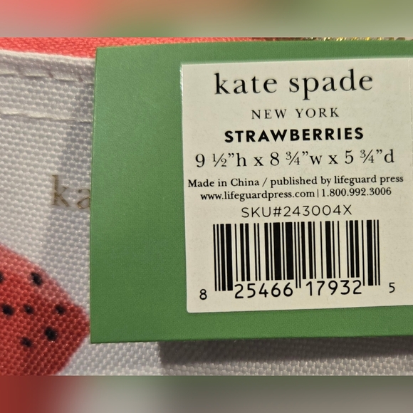 Kate Spade Strawberry Print Lunch Bag - Picture 5 of 5